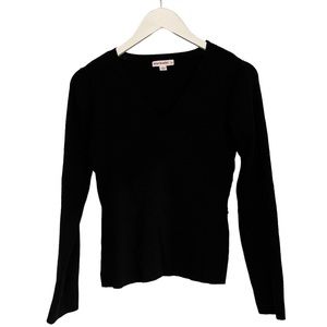 New Frontier Black V Neck Sweater XS